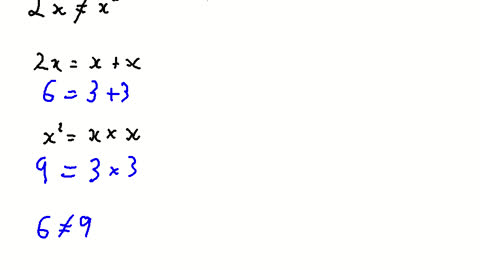 False: 2x is the same as writing x^2
