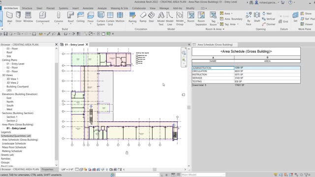 AUTODESK REVIT ARCHITECTURE 2022: CREATING AREA PLAN