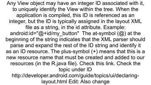 Android Studio 39s xml file id not work