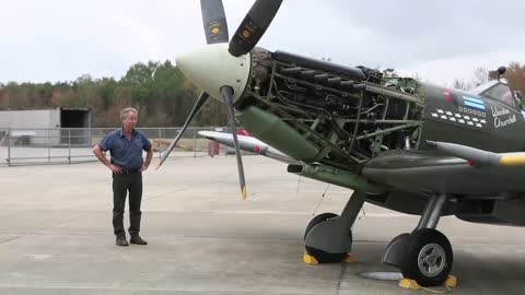 Spitfire MK XVI - First Engine Run in 17 Years!