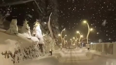 #nightview #snowview #snow #winter #sceneryvideos #scenery #beauty #tiktok #foryou