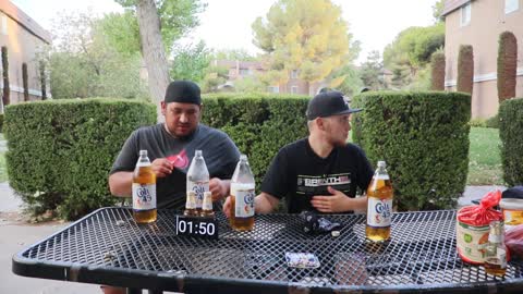 800 CLUB CHALLENGE! 2 40oz Malt Liquor In Under 10 Minutes