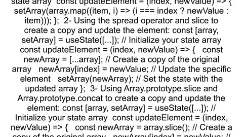 How to update array of objects in react native useState inside for loop