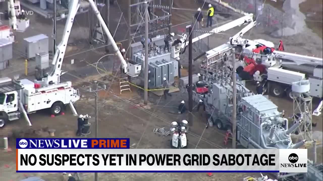 NO SUSPECTS YET IN POWER GRID SABOTAGE