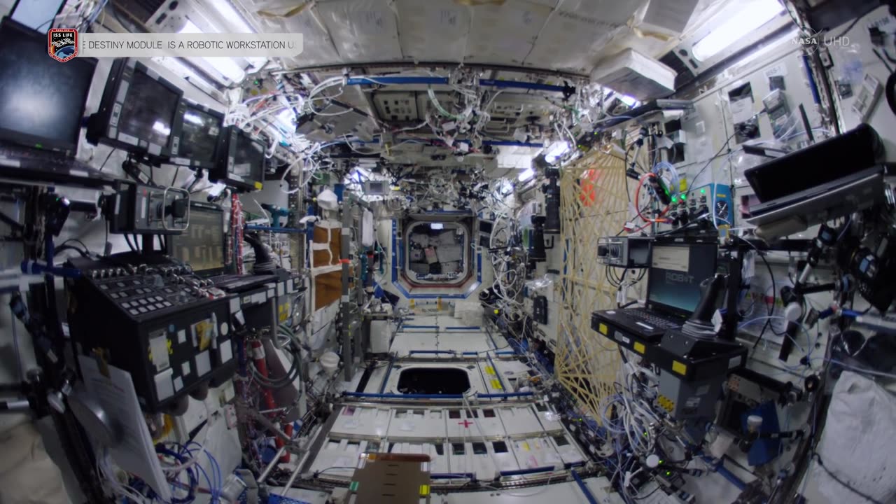 Space Station Fisheye Fly-Through 4K (Ultra HD)