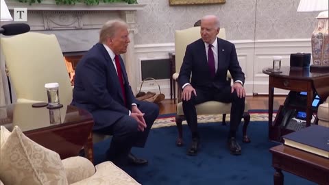 Donald Trump meets Biden for first time since election win