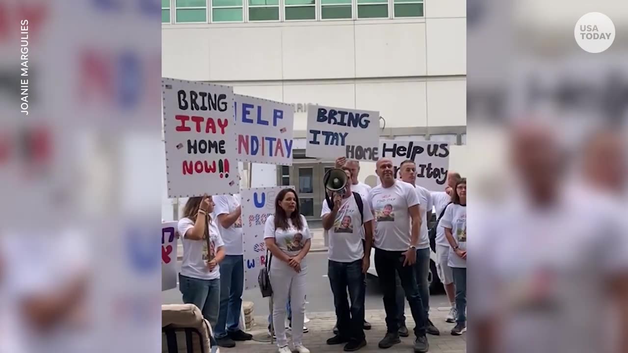 American parents of Hamas hostage protest at US embassy | USA TODAY