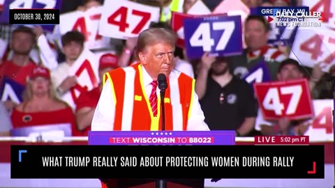 What Trump Really Said About Protecting Women During Rally