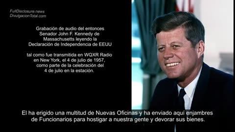 1957 - JFK Lee la Declaración de Independencia de EE.UU.