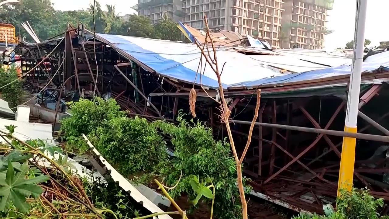 Rescuers search after deadly billboard fall in Mumbai