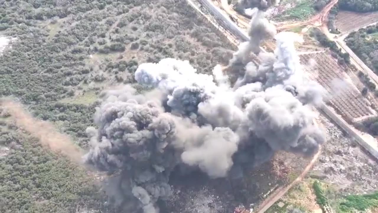 Israel blowing up some forests.