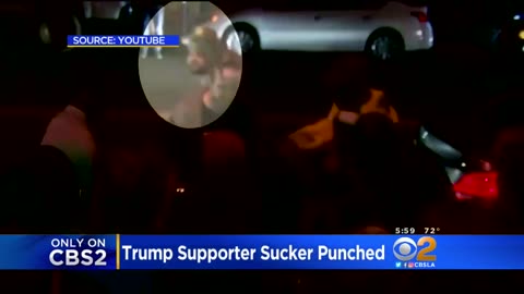 Aug 20 2017 Laguna Beach Rally 1.2 CBS news report and interview with the man punched by Antifa