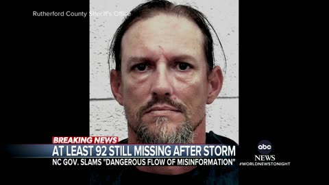 92 unaccounted for in North Carolina after Hurricane Helene