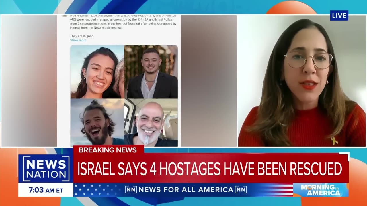 Israel rescues 4 hostages kidnapped in a Hamas-led attack on Oct. 7