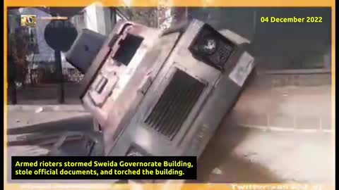 Rioters Kill a Syrian Policeman and Burn Governorate Building in Sweida