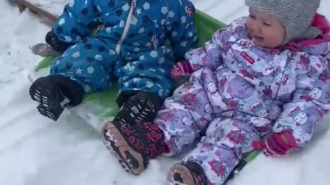 Babies enjoying the snow :)