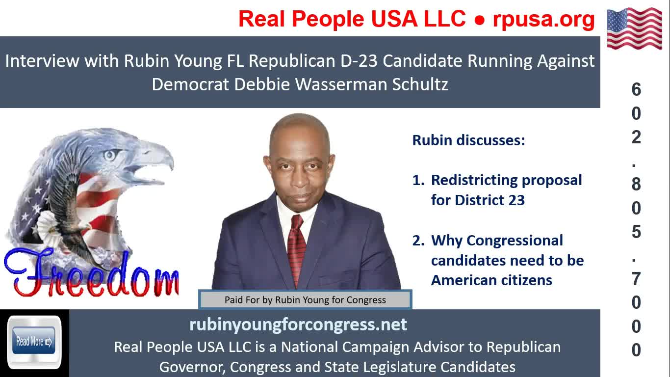 Rubin Discusses South Florida District 23 Realignment and Primary Candidate Citizenship