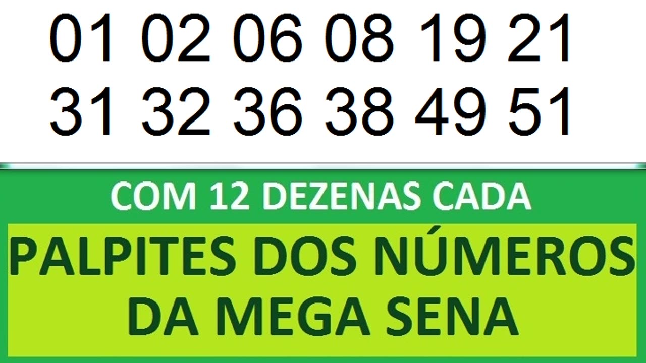 PALPITES DOS NÚMEROS DA MEGA SENA COM 12 DEZENAS oa ob oc od oe of og oh oi oj ok ol