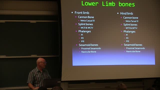 Intro to Equine Anatomy, UC Davis Horse Production Lecture by Kirk Adkins MS CJF, Part 2