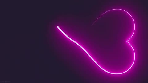 489. Romantic Ambience🤗Neon Love Hearts Lines 4k Night Video Background