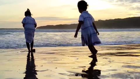 Kids on a beach