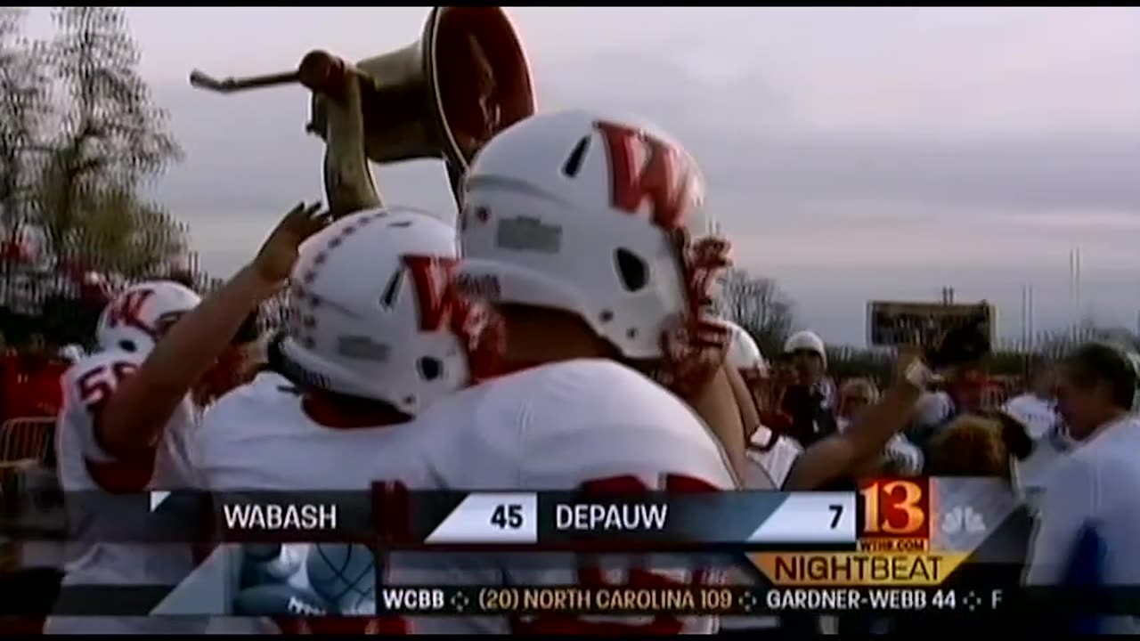 November 12, 2011 - TV Coverage of DePauw vs. Wabash for the Monon Bell, Game #118