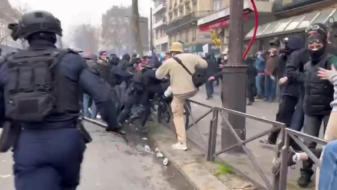 A French woman taken into custody for calling Emmanuel Macron "garbage" on Facebook.