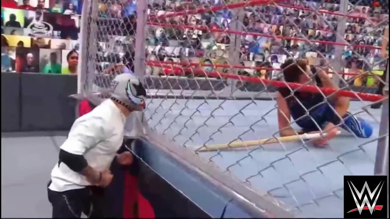 Steel cage match Dominic Mysterio vs Seth Rollins Full Match