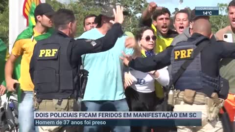 Manifestantes bolsonaristas atacam viaturas no Pará | SBT Brasil (07/11/22)