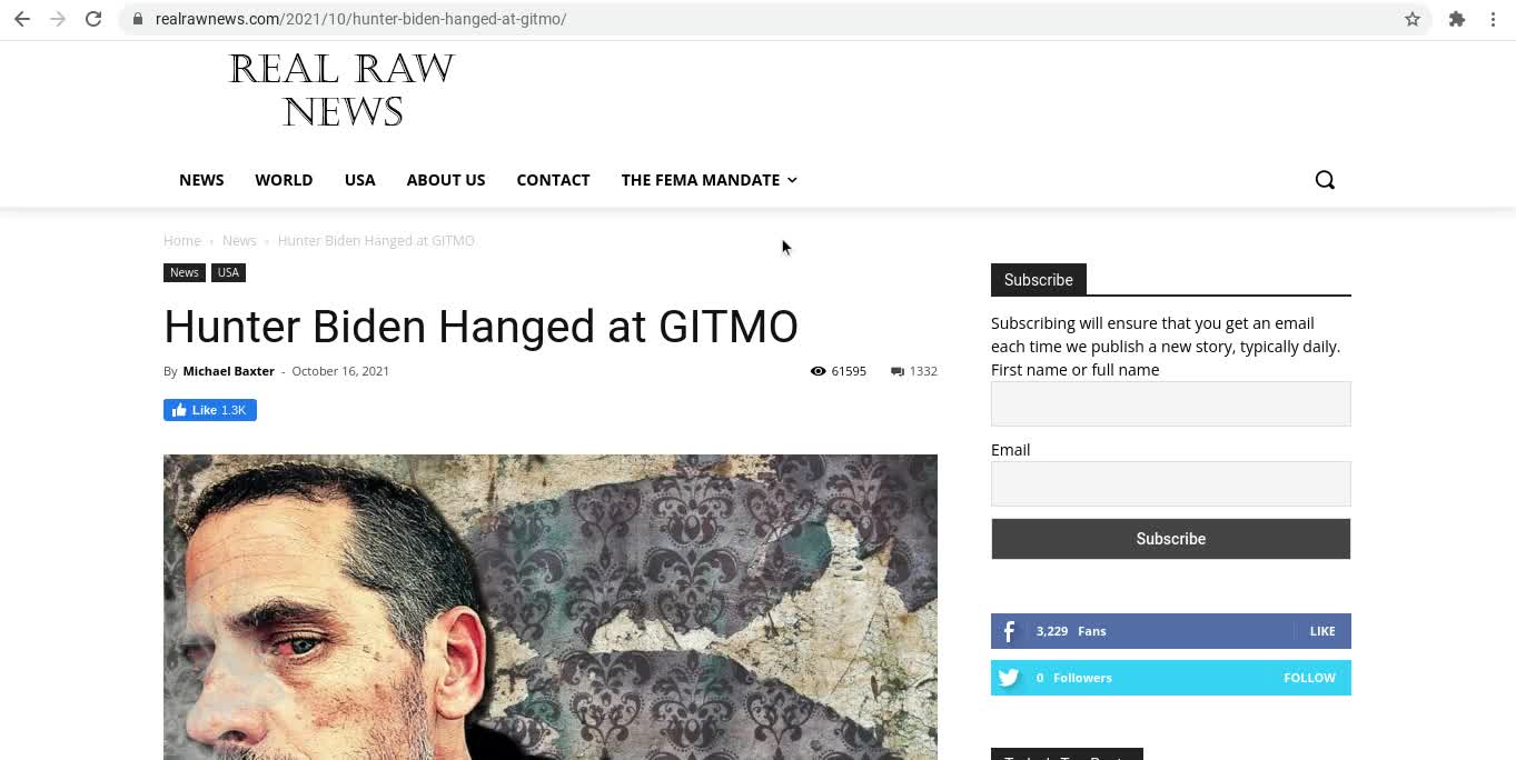 Hunter Biden Hanged At Gitmo