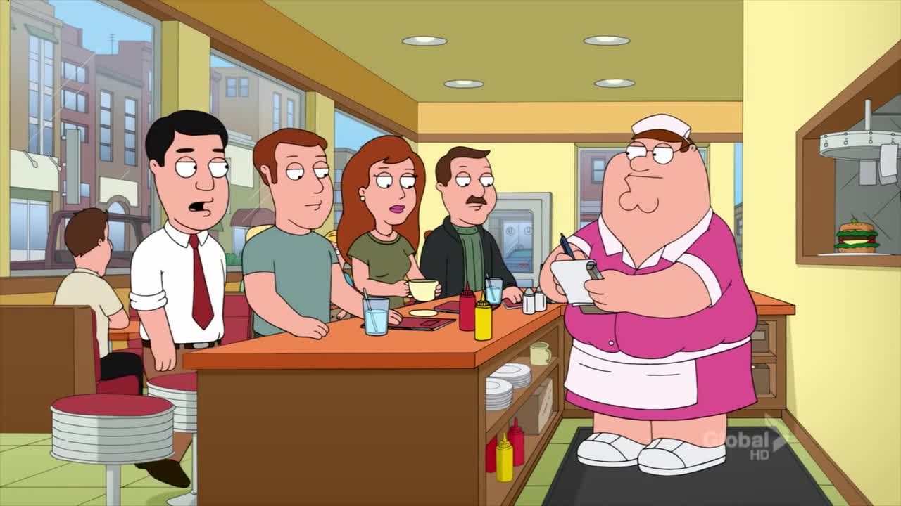 Family Guy - Peter Works at a Local Restaurant