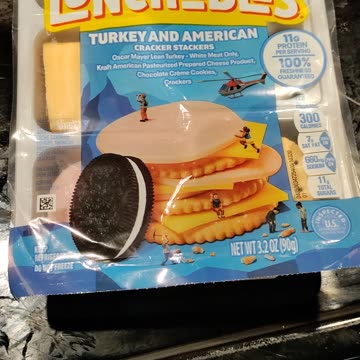 Eating Lunchables Turkey And American Cracker Stackers, Dbn, MI, 8/5/23