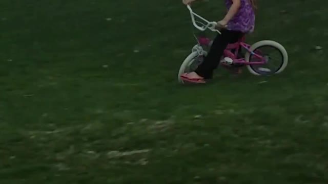 Daughter's Downhill Bike Ride Goes Poorly