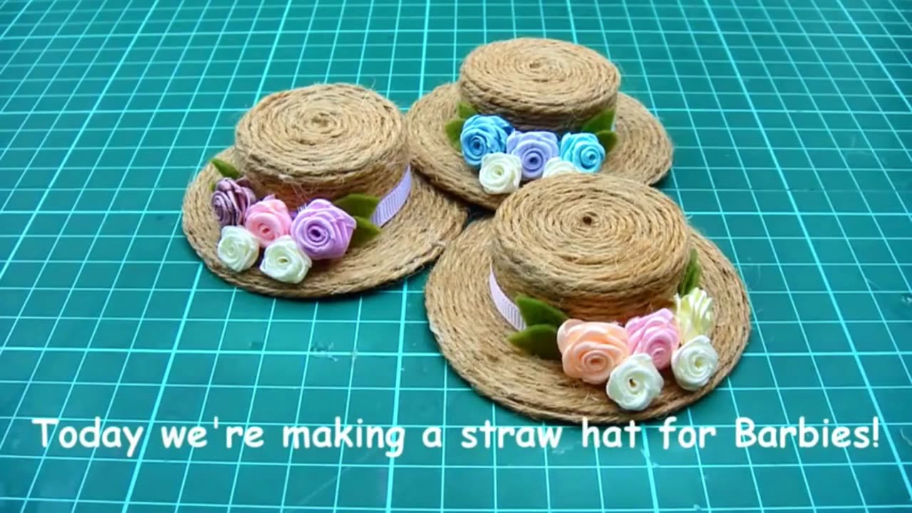 DIY Miniature Doll Mini Straw Hat