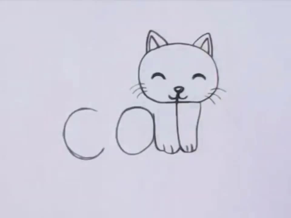 Cat Name Drawing Cat Fast And Easy