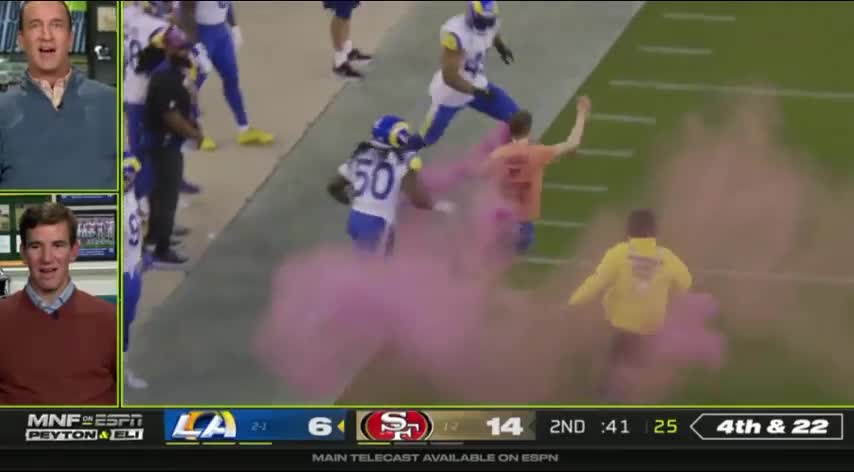 Streaker Destroyed by Linebacker