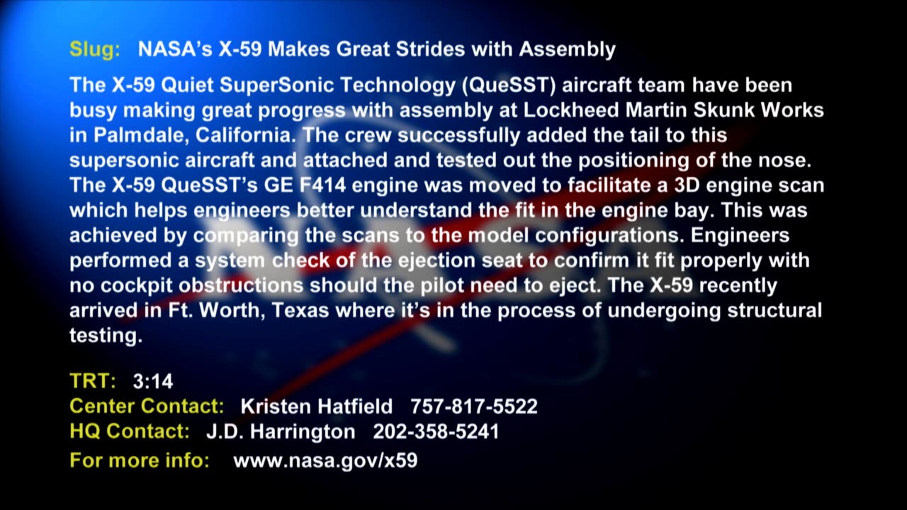 X-59 Updated Assembly Video Jan 2022