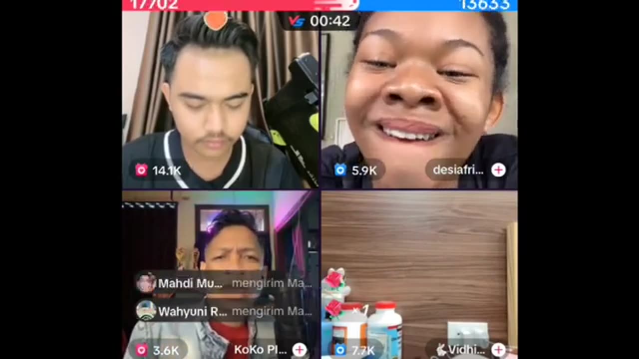 Ronkads, Desi and Vidhia are cool today || latest live tiktok ronkads