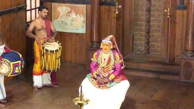 Traditional kathakali eye dancing