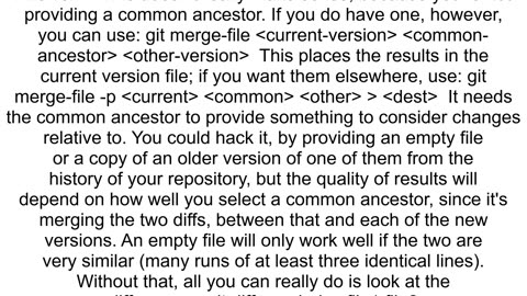 run git merge algorithm on two individual files