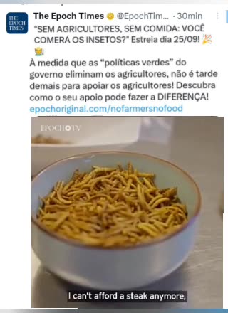 "NENHUM AGRICULTOR, NENHUM ALIMENTO: VOCÊ VAI COMER OS INSETOS?" Estreia 25/9! 🎉🧑‍🌾