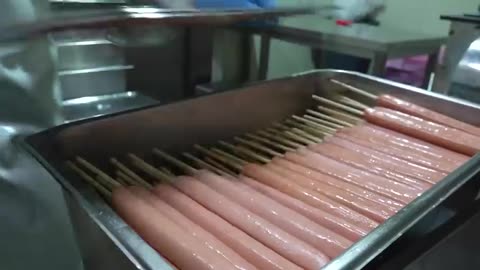 Crispy Korean Hot Dogs Making Process - Korean food factory