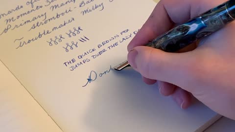 Leonardo Momento Zero Grande Fountain Pen (Writing Sample) - Calligraphy ASMR