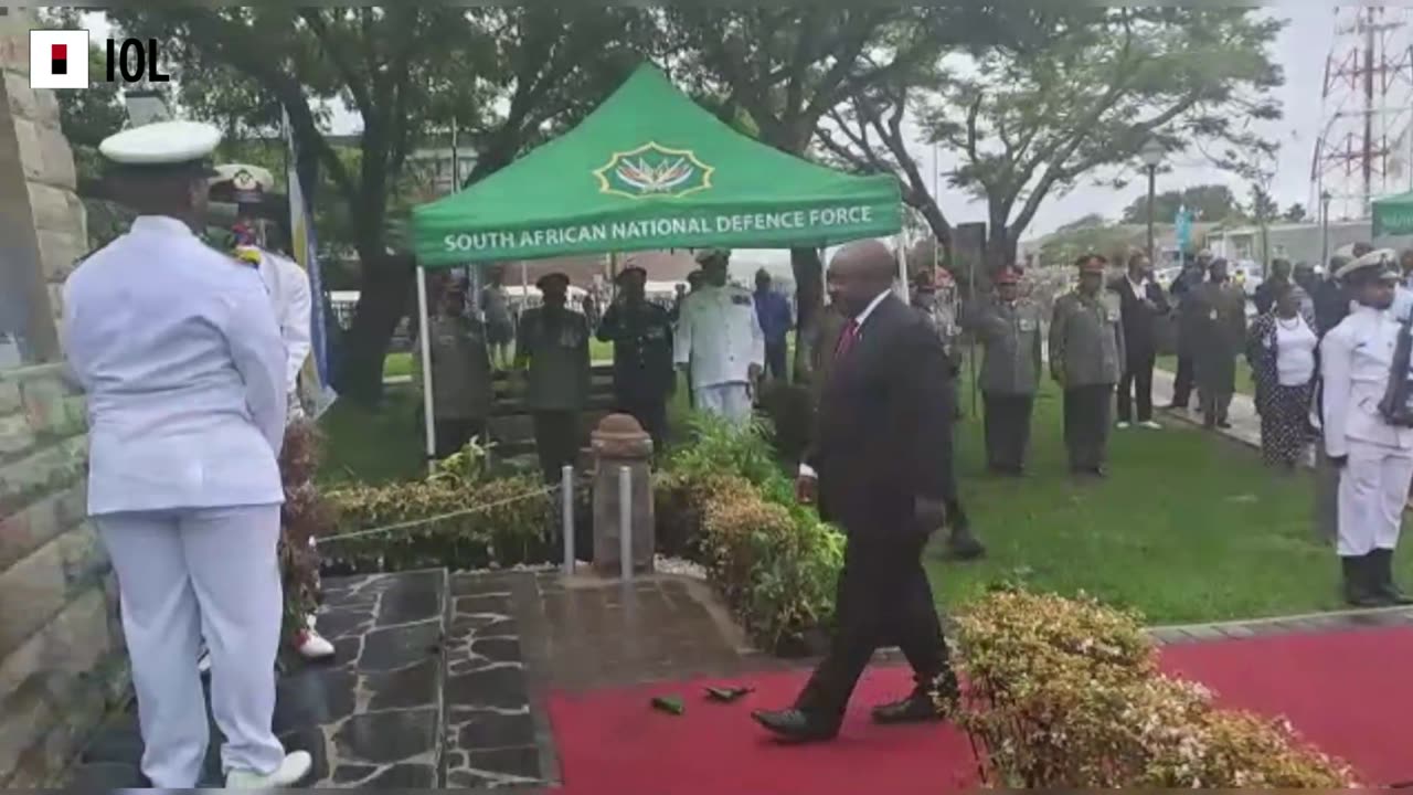 WATCH: President Cyril Ramaphosa arrives at the Armed Forces Day in Richards Bay