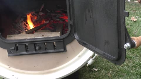 Burning Paint Off Barrel Stove Lid