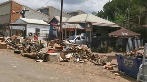 Lismore NSW Floods 2022 1.0 06 March 2022 Street view. Sub 5min