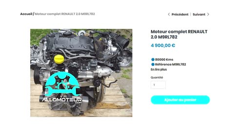 ALLOMOTEUR.COM - Moteur complet RENAULT 2.0 M9RL782