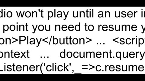 Can39t get Web Audio API to work with iOS 11 Safari