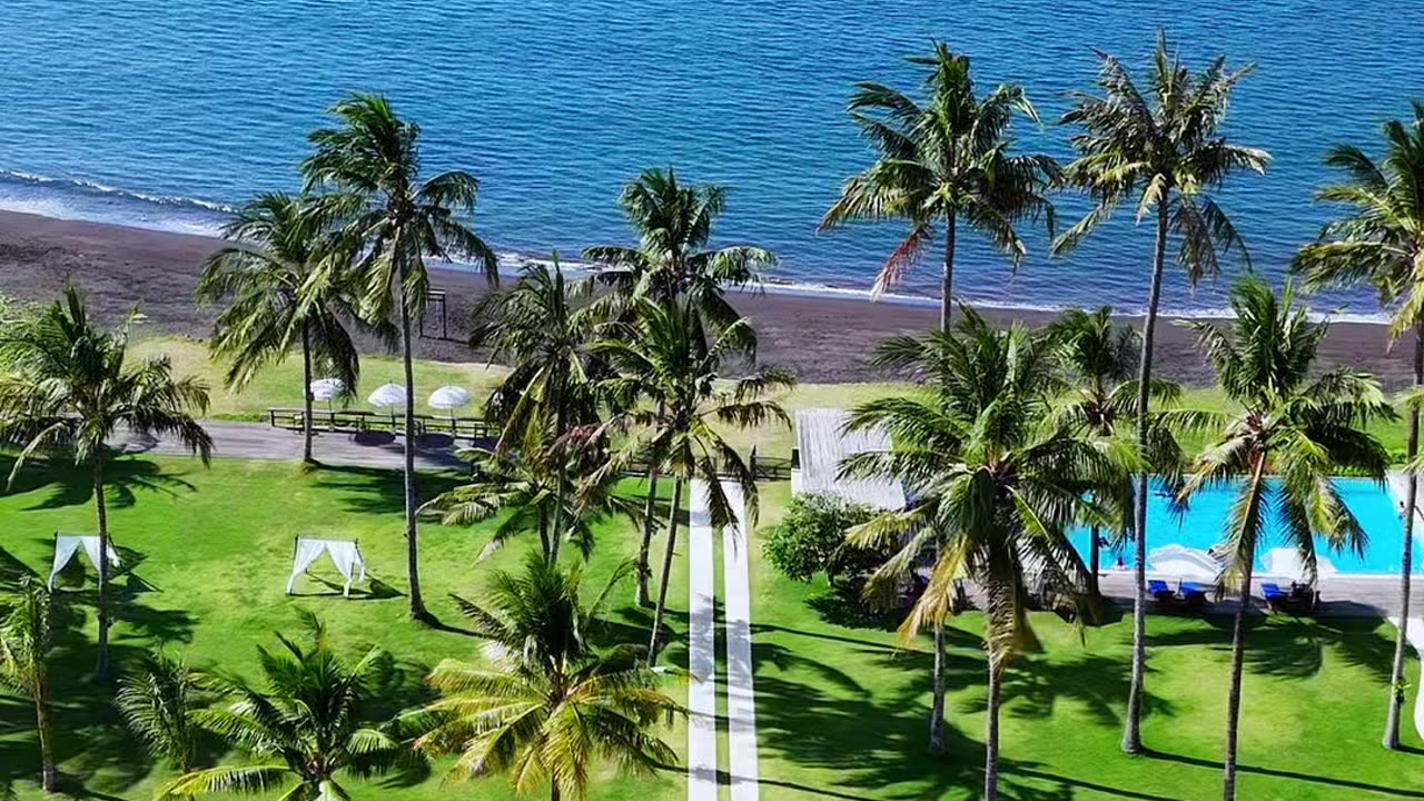 beach view from the sky