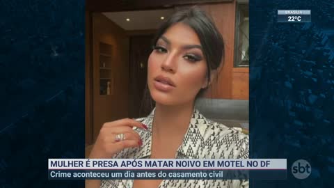 Mulher é presa após matar noivo em motel no DF | SBT Brasil (10/11/22)